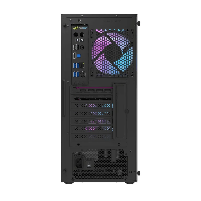 DarkFlash DK351 Luxury ATX PC Gaming Case (Black, White)