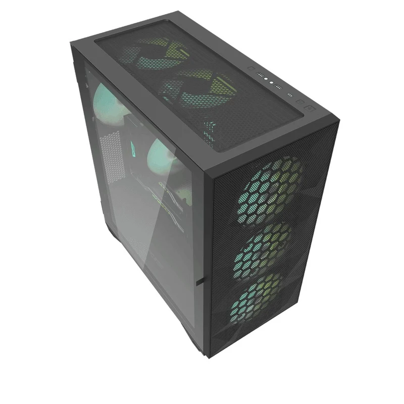 Darkflash DLX21 Mesh EATX PC Case (Black, White)