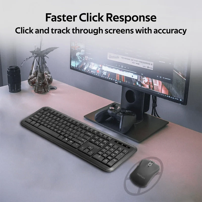 Promate Procombo-6 Dual Interface Full-Size Wireless Keyboard/ Mouse Combo