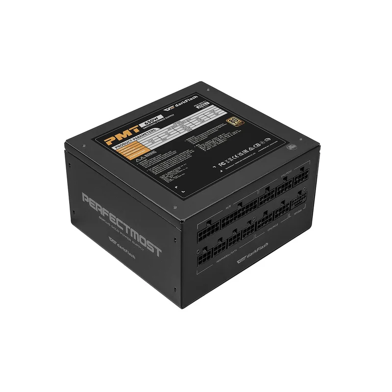 DarkFlash PMT650 650W 80+ Gold ATX 3.1 PCIe 5.1 Ready Full Modular Power Supply (Black)