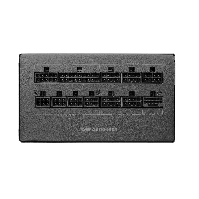DarkFlash PMT650 650W 80+ Gold ATX 3.1 PCIe 5.1 Ready Full Modular Power Supply (Black)