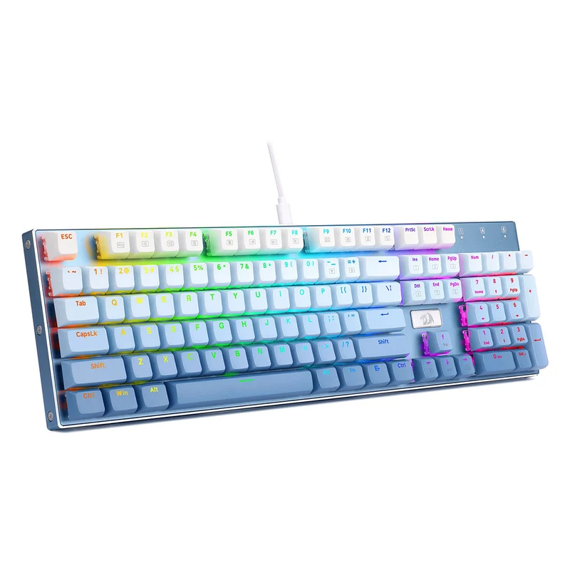Redragon Devarajas Full-Size Hot-Swappable RGB Mechanical Gaming Keyboard (Dust-Proof Red Switch) (K556GWB-RGB)