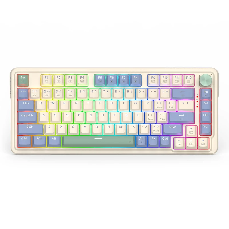 Redragon Ucal Pro RGB Wireless 75% Gasket Hot-Swappable Mechanical Keyboard With Knob (Dust-Proof Red Switch) (K673CPG-RGB-PRO)