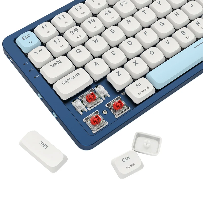 Redragon Eva Pro Tri-Mode RGB Backlit Mechanical Gaming Keyboard (Dust-Proof Red Switch) (K684WB-RGB-PRO)