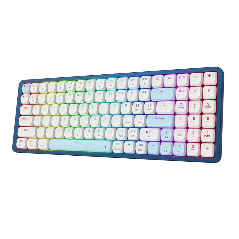 Redragon Eva Pro Tri-Mode RGB Backlit Mechanical Gaming Keyboard (Dust-Proof Red Switch) (K684WB-RGB-PRO)