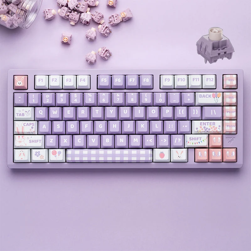 VXE75 Aluminum Gasket Structure Wireless Mechanical Keyboard (Purple) (Ice Berry Switch)
