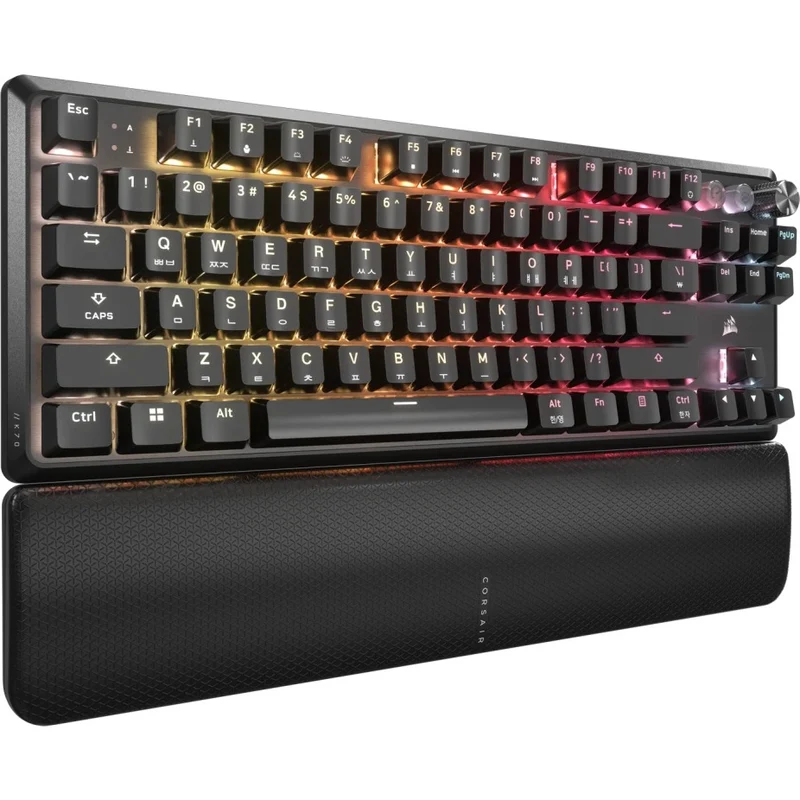 Corsair K70 Pro TKL High-Performance Hall Effect Programmable Gaming Keyboard With Rapid Trigger (Black, White)