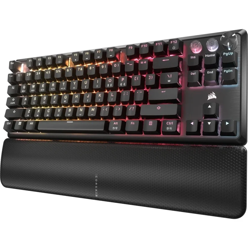 Corsair K70 Pro TKL High-Performance Hall Effect Programmable Gaming Keyboard With Rapid Trigger (Black, White)