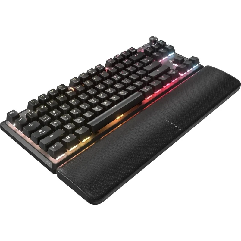 Corsair K70 Pro TKL High-Performance Hall Effect Programmable Gaming Keyboard With Rapid Trigger (Black, White)