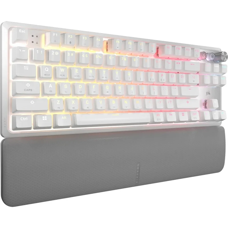 Corsair K70 Pro TKL High-Performance Hall Effect Programmable Gaming Keyboard With Rapid Trigger (Black, White)