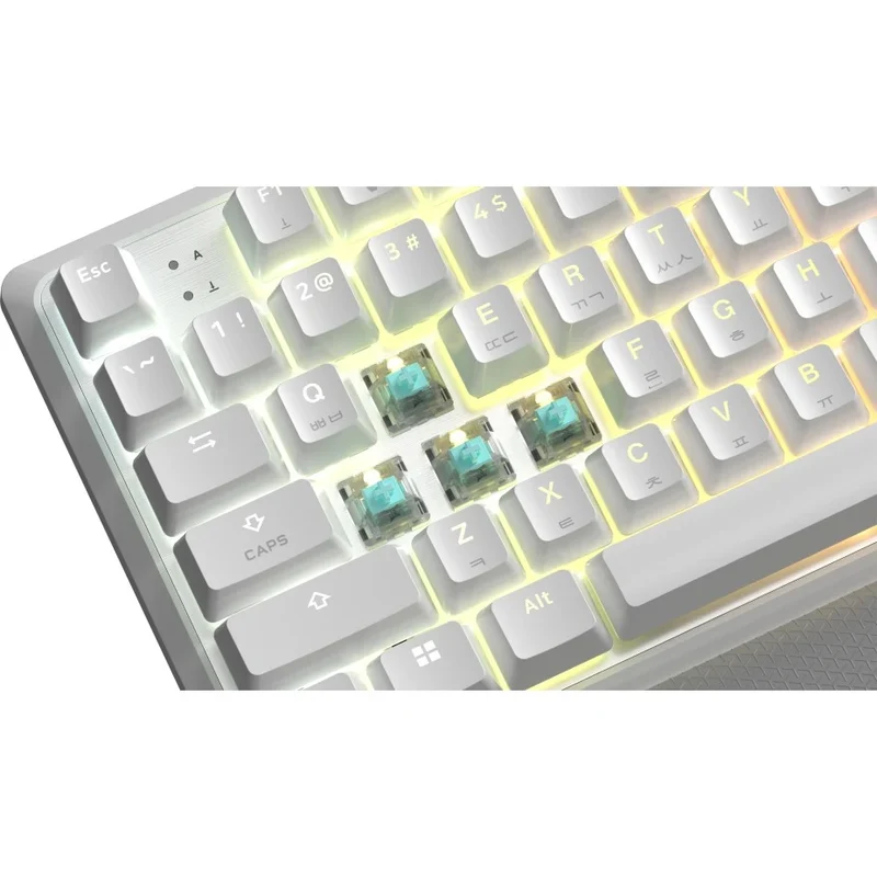 Corsair K70 Pro TKL High-Performance Hall Effect Programmable Gaming Keyboard With Rapid Trigger (Black, White)