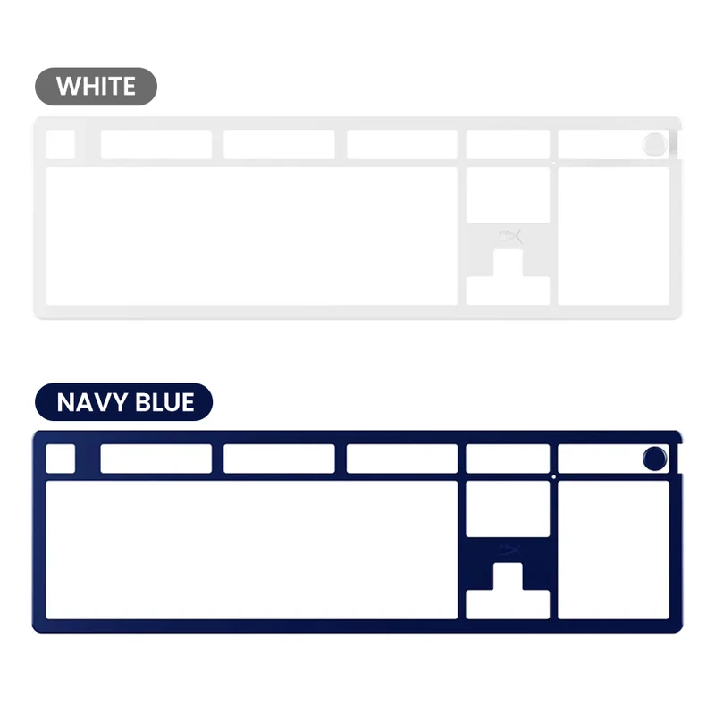HyperX Alloy Rise Top Plate (White, Navy Blue)
