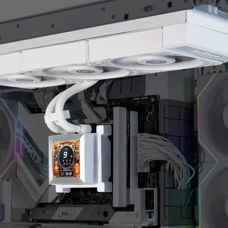 Lian Li Hydroshift LCD 360S AIO Liquid Cooler (Black, White)