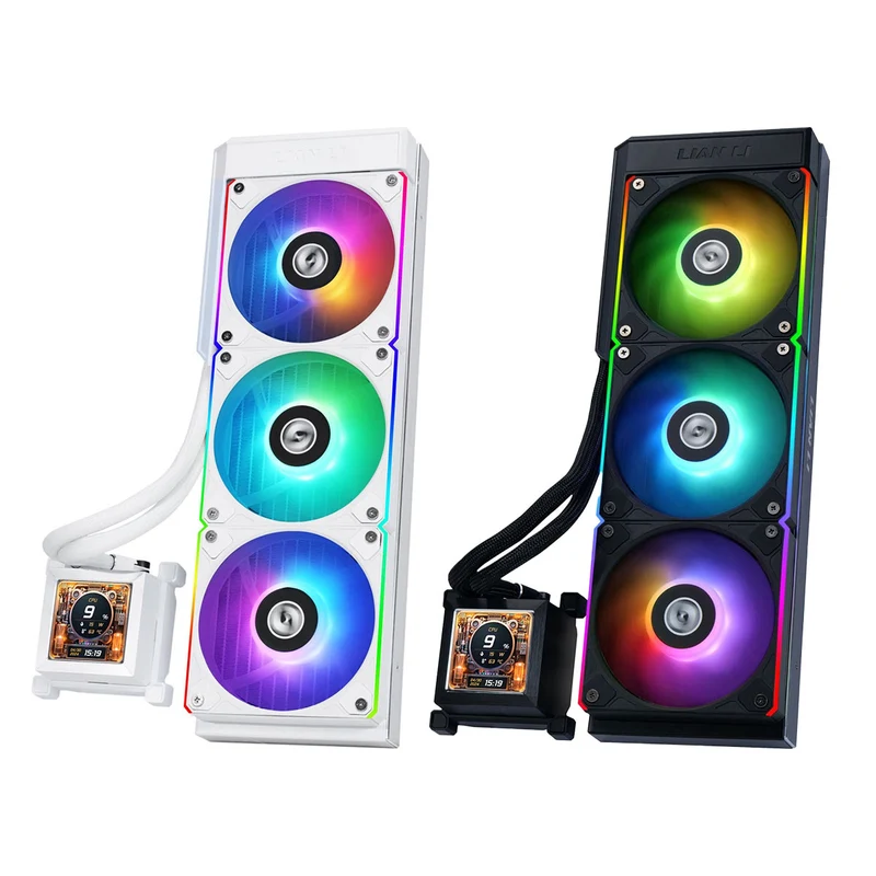 Lian Li Hydroshift LCD 360R AIO Liquid Cooler (Black, White)