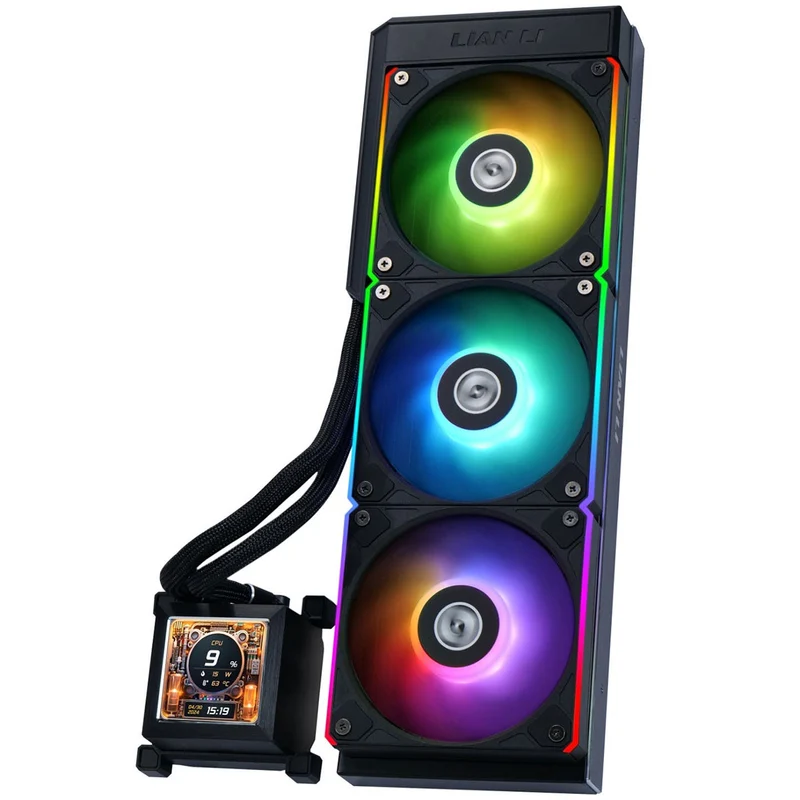 Lian Li Hydroshift LCD 360R AIO Liquid Cooler (Black, White)