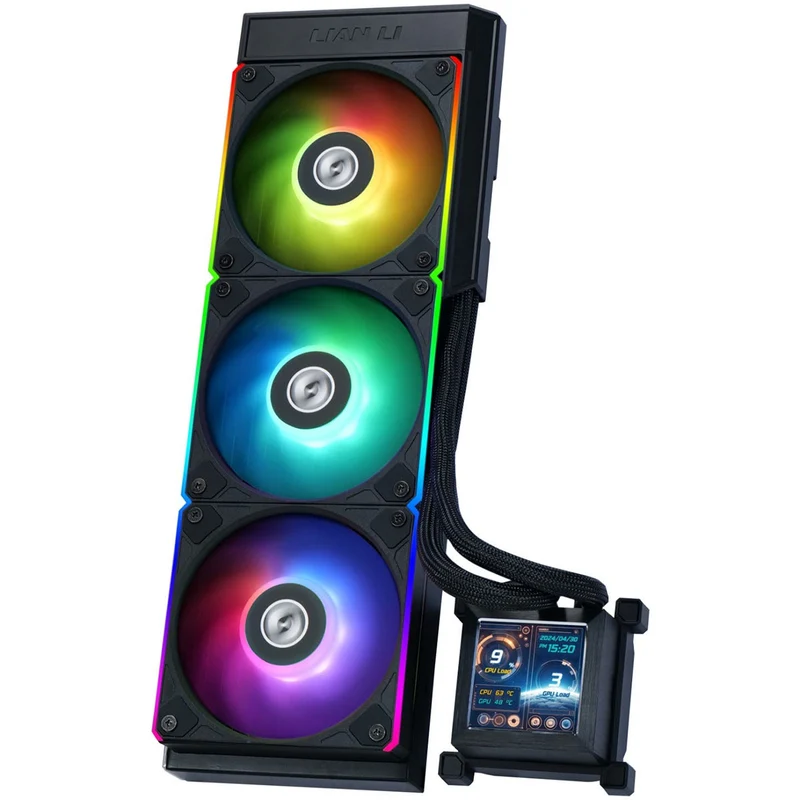 Lian Li Hydroshift LCD 360R AIO Liquid Cooler (Black, White)