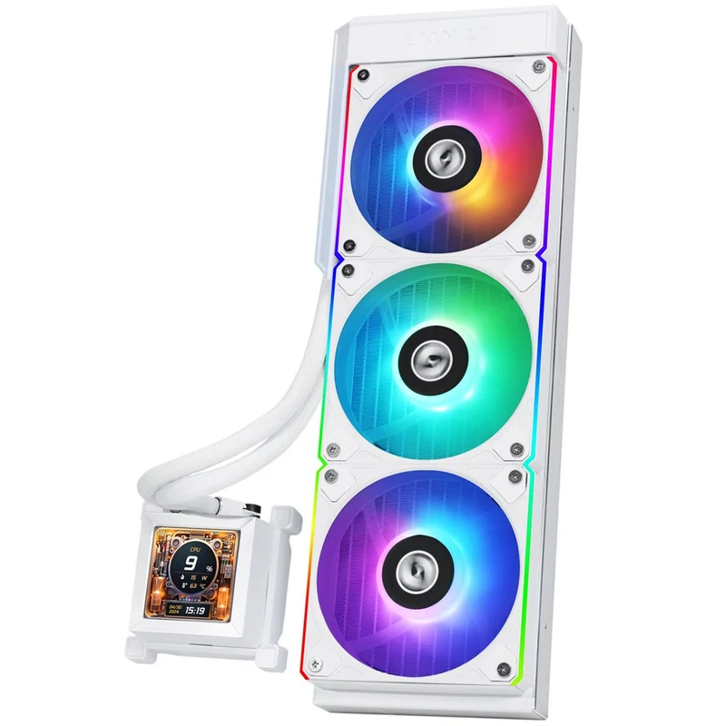 Lian Li Hydroshift LCD 360R AIO Liquid Cooler (Black, White)