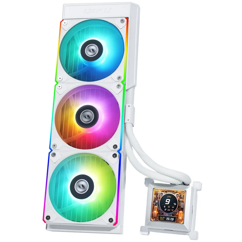 Lian Li Hydroshift LCD 360R AIO Liquid Cooler (Black, White)