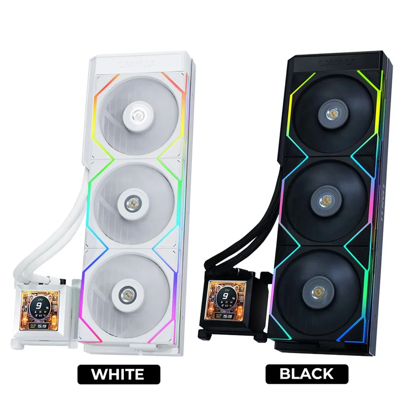 Lian Li Hydroshift LCD 360TL AIO Liquid Cooler (Black, White)