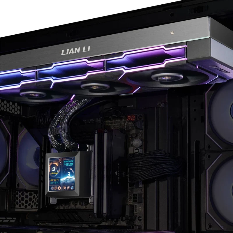 Lian Li Hydroshift LCD 360TL AIO Liquid Cooler (Black, White)