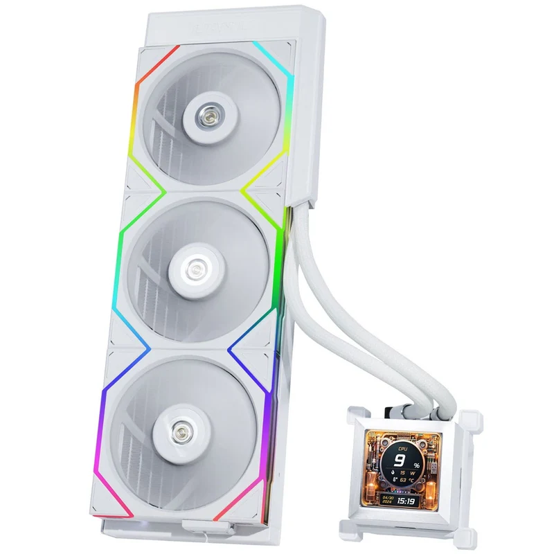 Lian Li Hydroshift LCD 360TL AIO Liquid Cooler (Black, White)
