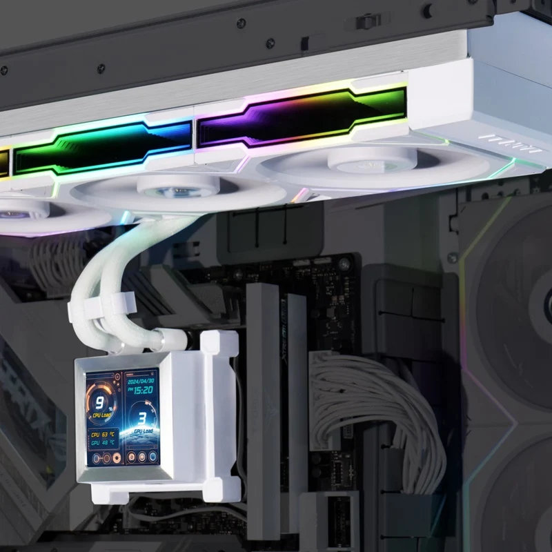 Lian Li Hydroshift LCD 360TL AIO Liquid Cooler (Black, White)