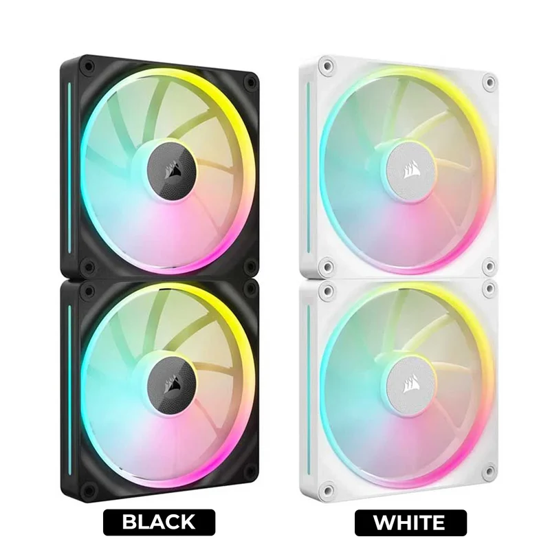 Corsair iCUE LINK LX140 RGB 140MM PWM Dual Fan Starter Kit (Black, White)