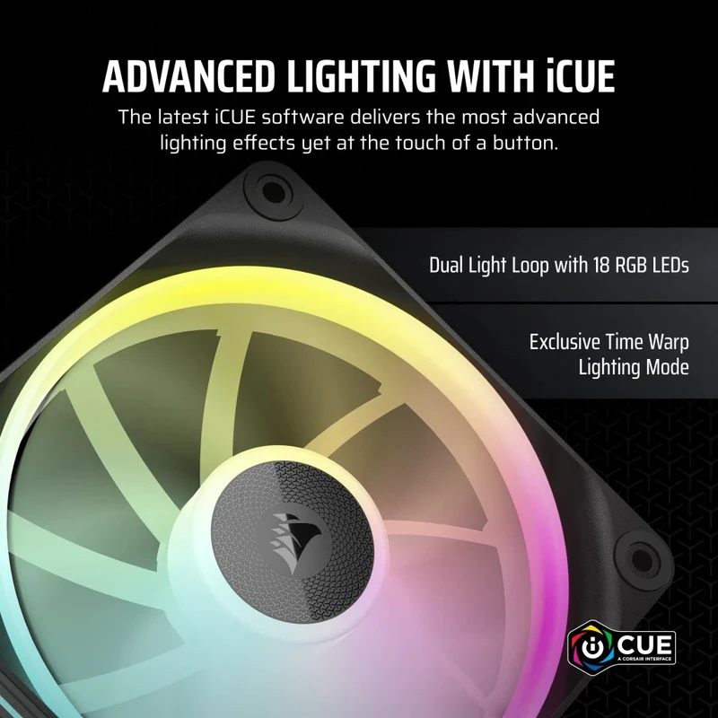 Corsair iCUE LINK LX120 RGB 120MM PWM Fan Triple Starter Kit (Black, White)