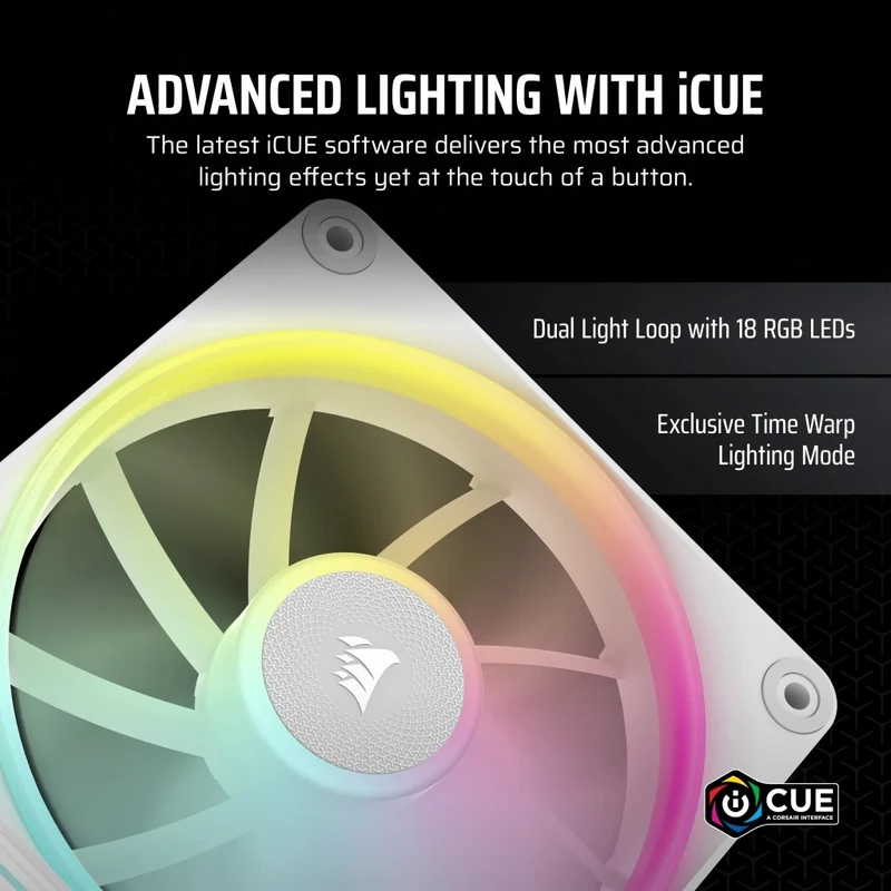 Corsair iCUE LINK LX120 RGB 120MM PWM Fan Triple Starter Kit (Black, White)