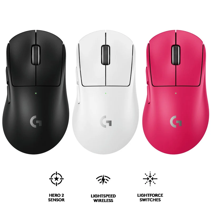 Logitech Pro X Superlight 2 Dex Wireless Gaming Mouse (Black, White, Pink)