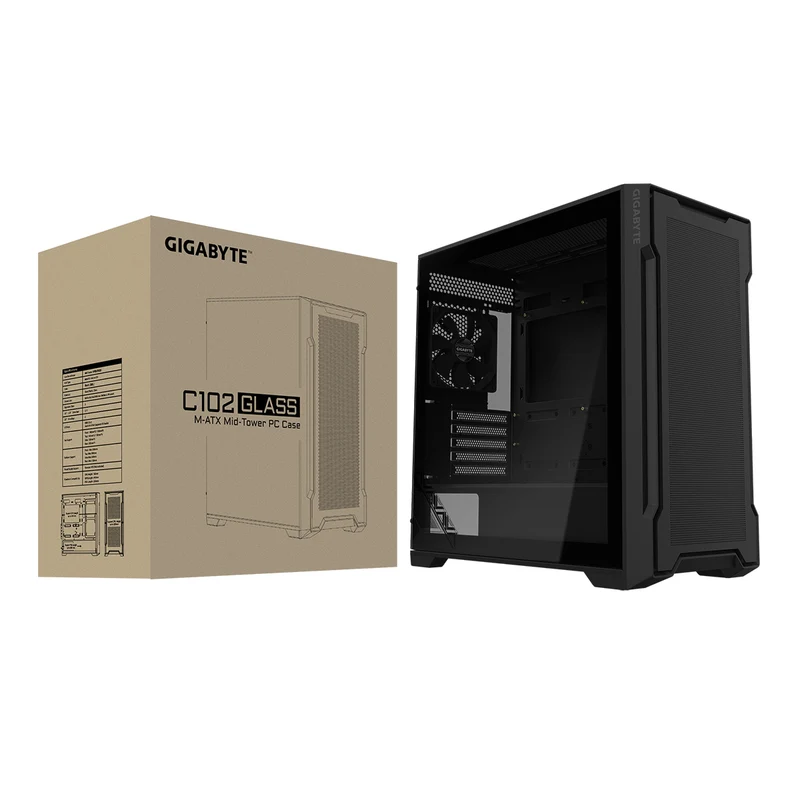 Gigabyte C102 Glass Mini ITX / Micro ATX Mid Tower (Black, White)