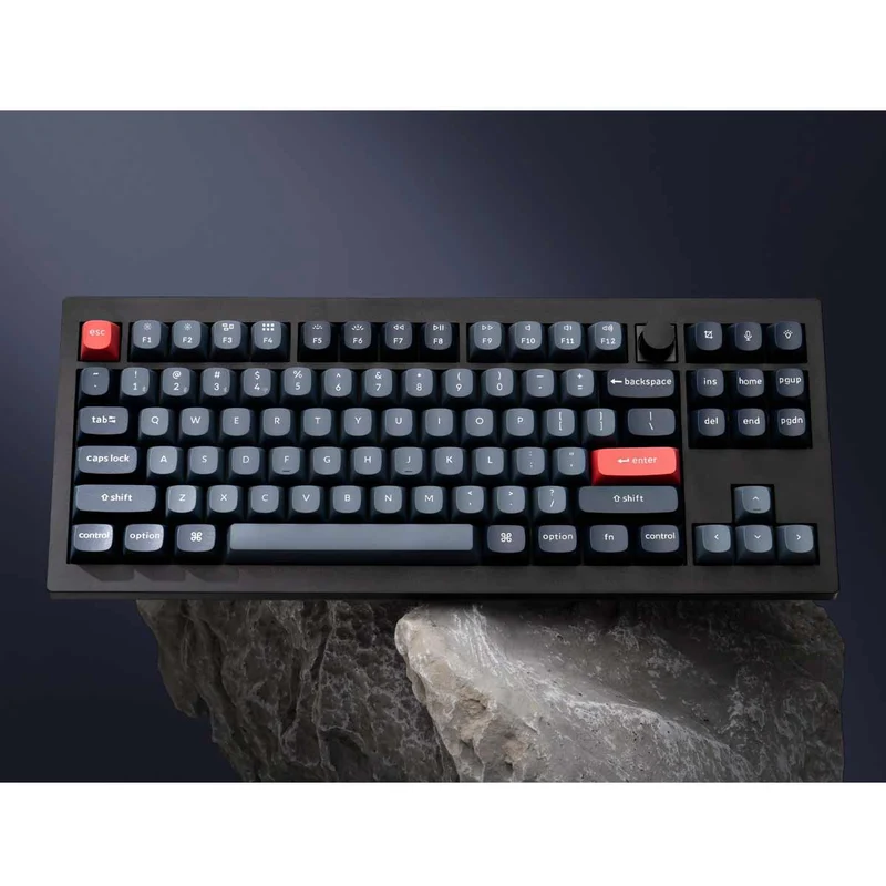 Keychron V3 Max QMK/Via Fully Assembled With Knob RGB Backlit Hot-Swappable TKL Wireless Custom Mechanical Keyboard - Carbon Black (Gateron Jupited Red Switch, Gateron Jupiter Brown Switch, Gateron Jupiter Banana Switch) (V3M-D1, V3M-D3, V3M-D4)