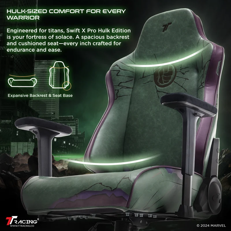 TTRacing Swift X Pro Gaming Chair - Hulk Edition