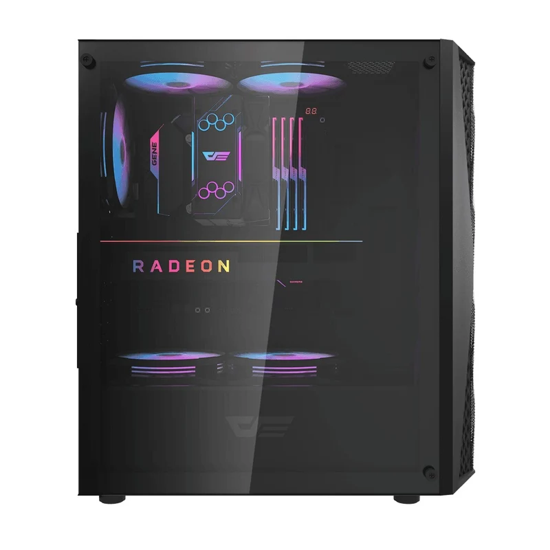 Darkflash DK352 Mesh Luxury ATX Gaming PC Case (Black, White)