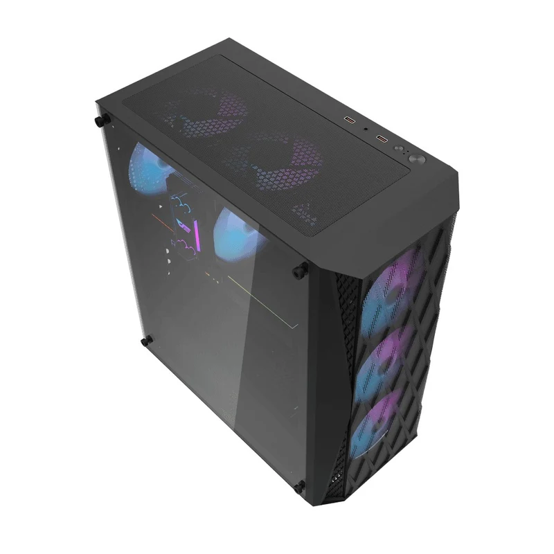 Darkflash DK352 Mesh Luxury ATX Gaming PC Case (Black, White)