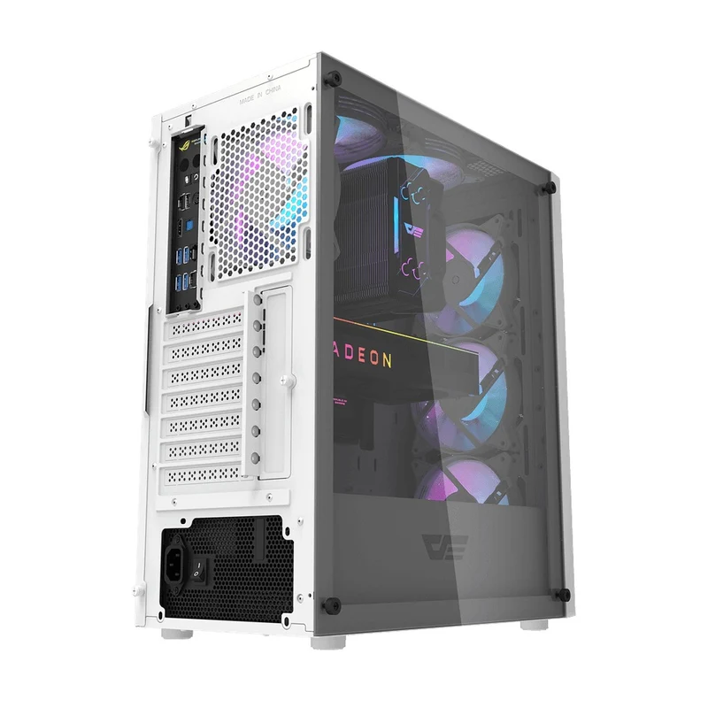 Darkflash DK352 Mesh Luxury ATX Gaming PC Case (Black, White)