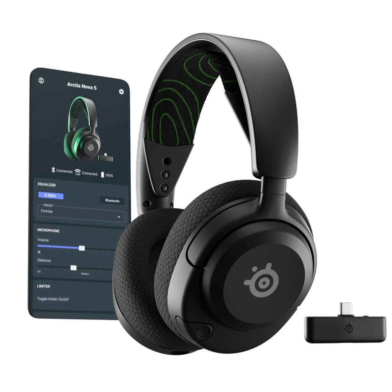 Steelseries Arctis Nova 5X Wireless Headset for Xbox/ PC/ Playstation/ Switch/ Mobile (Black) (61677)