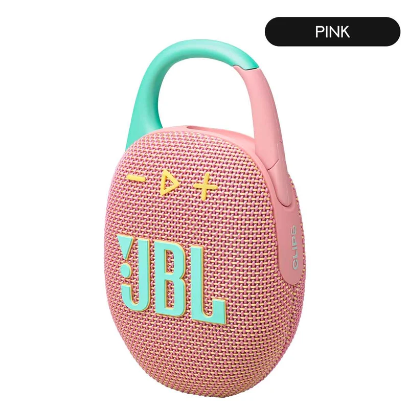 JBL Clip 5 Ultra-Portable Waterproof Bluetooth Wireless Speaker (Black Orange, Black, Blue, Pink, Purple, Red, Sand, Squad, White)