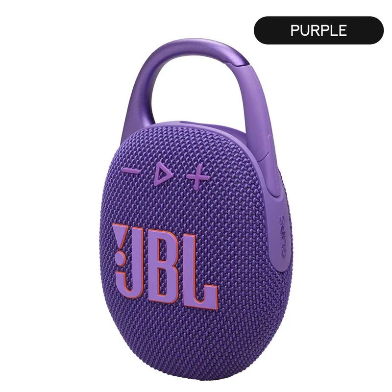 JBL Clip 5 Ultra-Portable Waterproof Bluetooth Wireless Speaker (Black Orange, Black, Blue, Pink, Purple, Red, Sand, Squad, White)