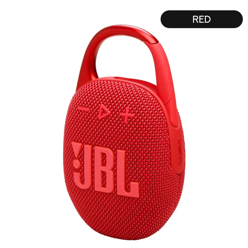 JBL Clip 5 Ultra-Portable Waterproof Bluetooth Wireless Speaker (Black Orange, Black, Blue, Pink, Purple, Red, Sand, Squad, White)