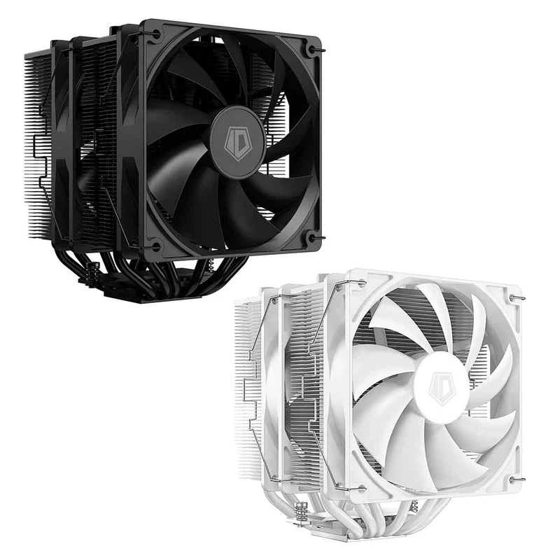 ID-Cooling SE-206-XT Twin Tower CPU Cooler with 2x120mm PWM Fan (Black, White)