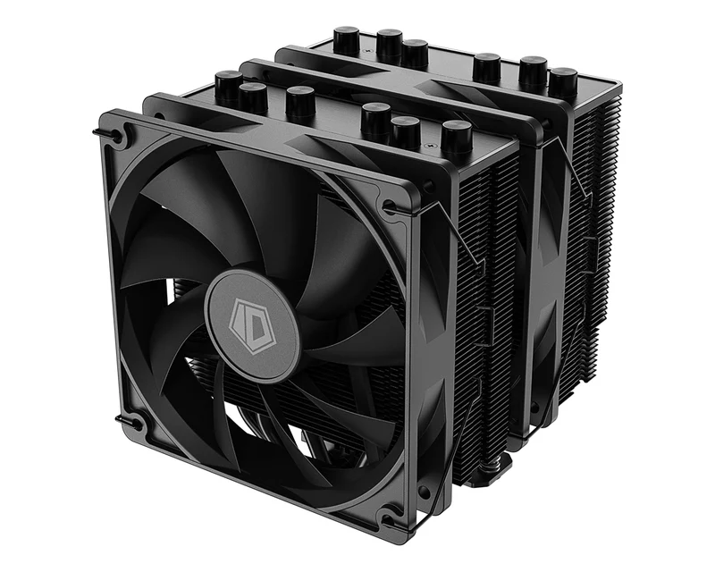 ID-Cooling SE-206-XT Twin Tower CPU Cooler with 2x120mm PWM Fan (Black, White)