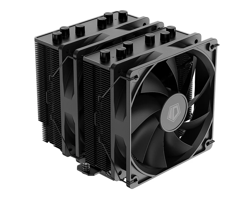 ID-Cooling SE-206-XT Twin Tower CPU Cooler with 2x120mm PWM Fan (Black, White)