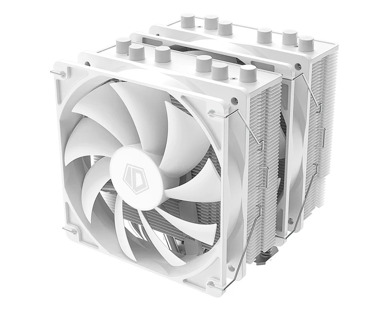 ID-Cooling SE-206-XT Twin Tower CPU Cooler with 2x120mm PWM Fan (Black, White)