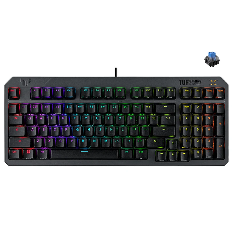 Asus TUF K3 Gen II RA07 RGB IP57 Wired Optical Mechanical Gaming Keyboard (Blue Switch, Red Switch)