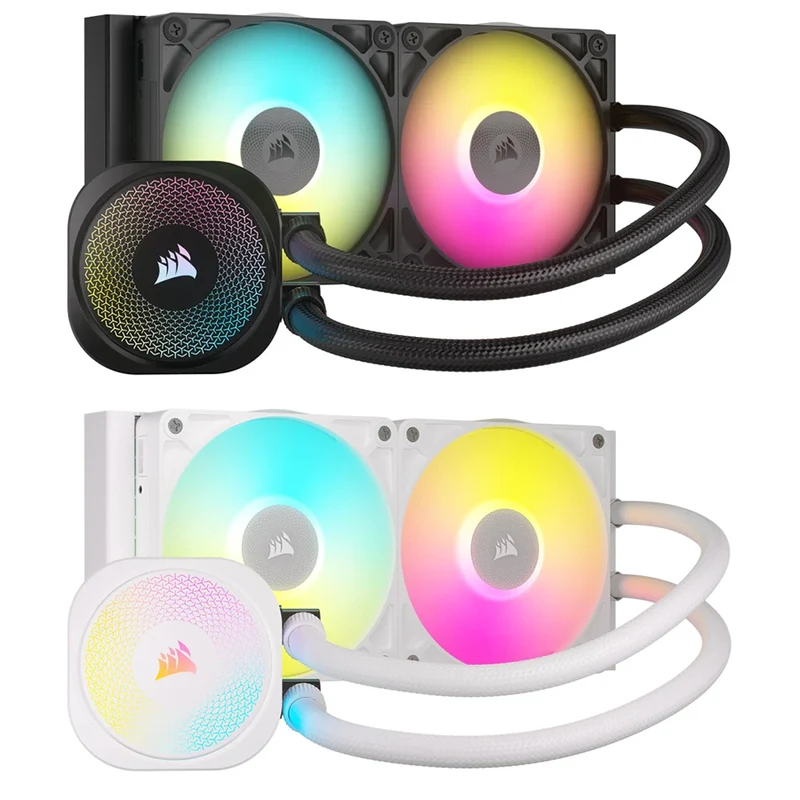 Corsair iCUE LINK TITAN 240 RX RGB AIO Liquid CPU Cooler (Black, White)