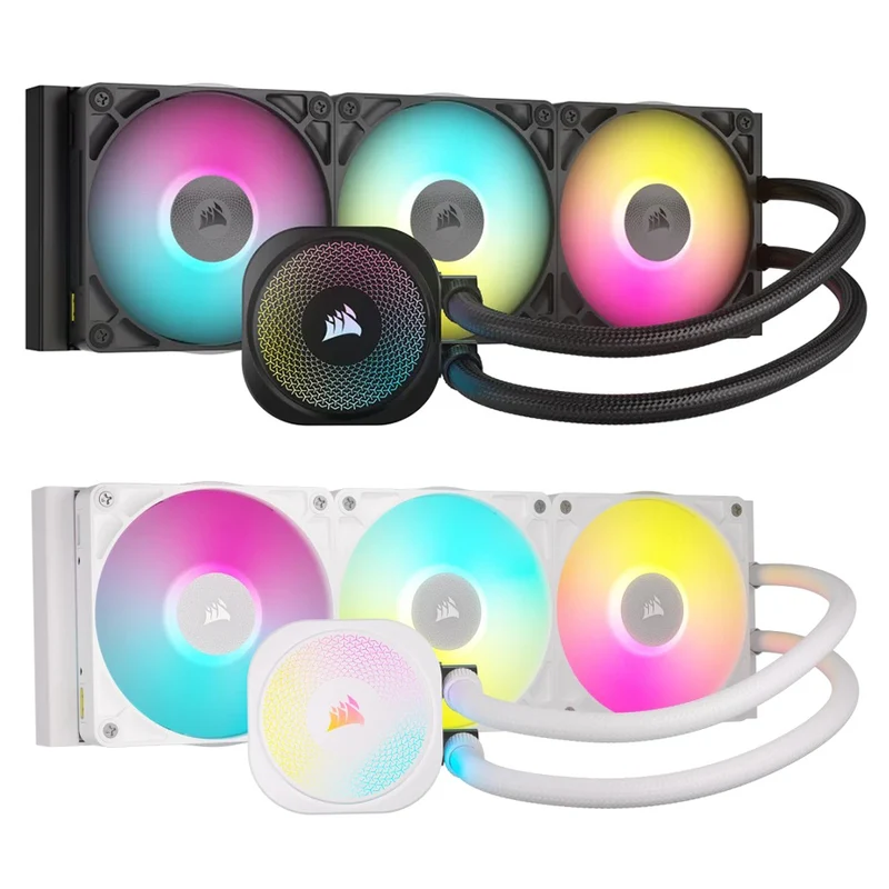 Corsair iCUE LINK TITAN 360 RX RGB AIO Liquid CPU Cooler (Black, White)