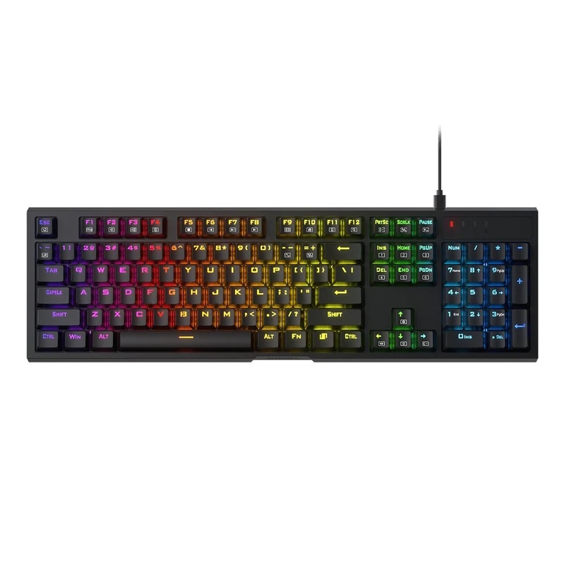 Redragon Argo Full-Size Hot-Swappable RGB Wired Mechanical Gaming Keyboard (Dust-Proof Red Switch) (K670-RGB)