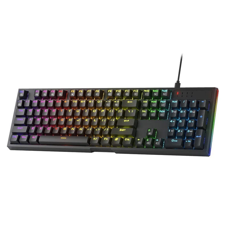 Redragon Argo Full-Size Hot-Swappable RGB Wired Mechanical Gaming Keyboard (Dust-Proof Red Switch) (K670-RGB)