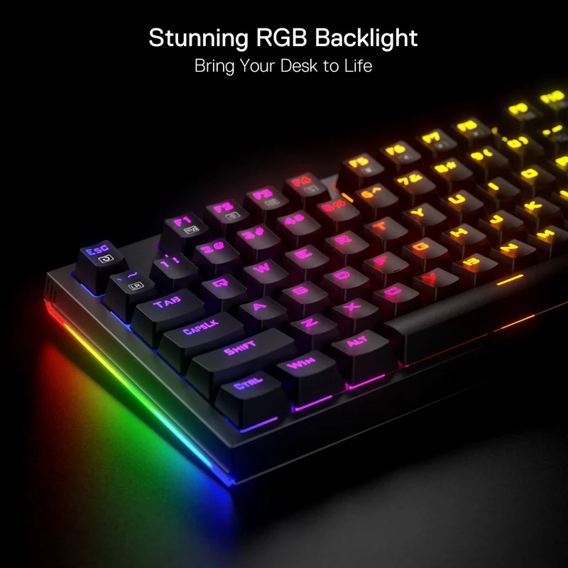 Redragon Argo Full-Size Hot-Swappable RGB Wired Mechanical Gaming Keyboard (Dust-Proof Red Switch) (K670-RGB)